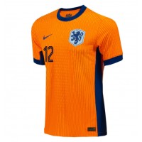 Camisa de Futebol Holanda Jeremie Frimpong #12 Equipamento Principal Europeu 2024 Manga Curta